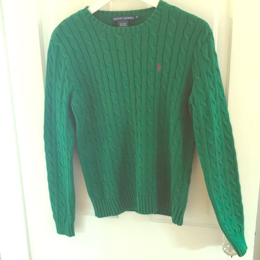 Ralph Lauren True-Green Cable-Knit Sweater